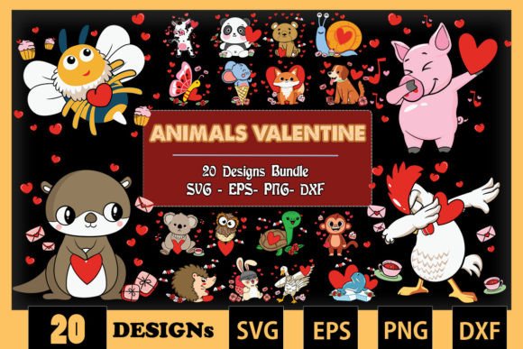 Animal Valentine Bundle SVG: 20 Designs Review