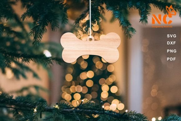 Dog Bone Christmas Ornament SVG Cut File Review