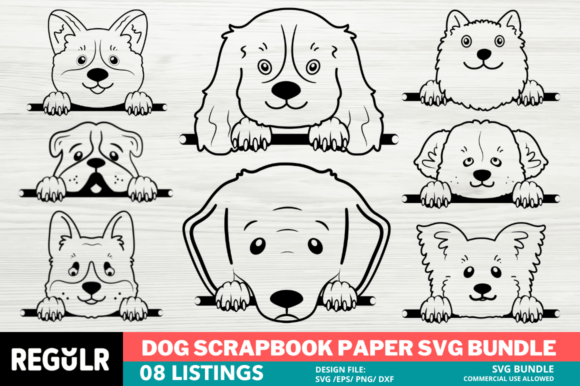 Dog Scrapbook Paper Craft SVG Bundle Review